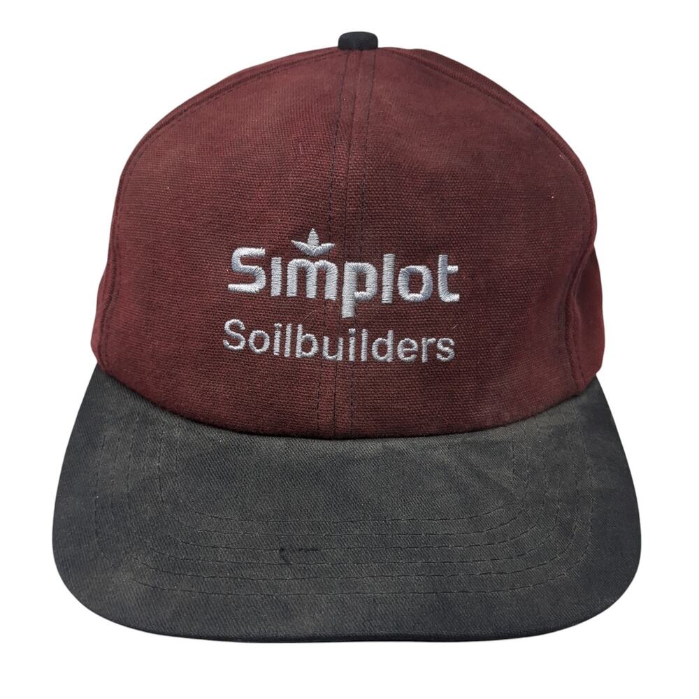 Simplot Soilbuilders Snapback Hat Red One Size Ad… - image 1